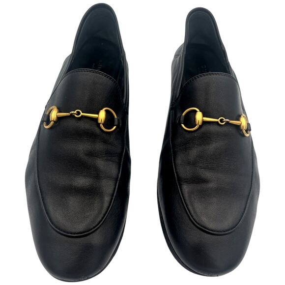 Gucci Brixton Horsebit Loafer Black Leather Collapsible Heel EU 39.5 US 9.5 - Picture 2 of 8